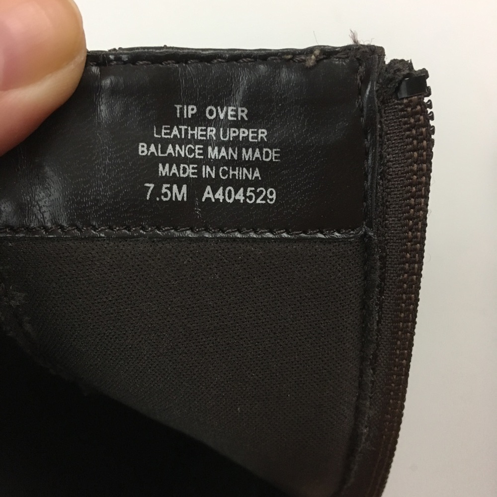 Kenneth Cole Reaction Brown Leather Boots Tip Over - Picture 7 of 7